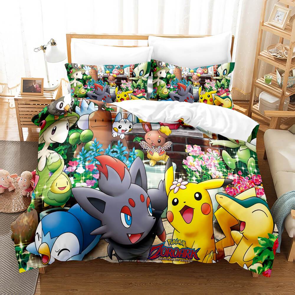 Pokemon Pikachu Ash Ketchum #8 Duvet Cover Quilt Cover Pillowcase Bedding  Set Bed Linen Home Bedroom Decor – BEDDING PICKY