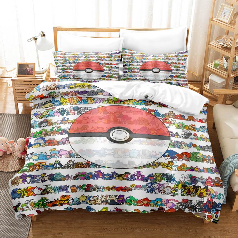 Pokemon Pikachu Ash Ketchum #8 Duvet Cover Quilt Cover Pillowcase Bedding  Set Bed Linen Home Bedroom Decor – BEDDING PICKY