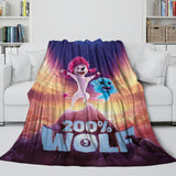 200% Wolf Blanket Flannel Fleece Throw Room Decoration