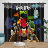 Angry Birds Curtains Blackout Window Drapes Room Decoration