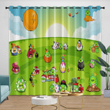 Angry Birds Curtains Blackout Window Drapes Room Decoration