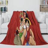 Anime One Piece Blanket Flannel Fleece Kids Throw Room Decoration