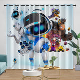 Astro Bot Curtains Blackout Window Drapes Room Decoration