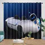 Astro Bot Curtains Blackout Window Drapes Room Decoration