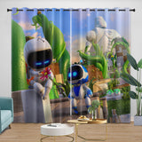 Astro Bot Curtains Blackout Window Drapes Room Decoration