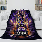 Baltimore Ravens Blanket Flannel Fleece Throw Room Decoration