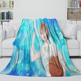 Blue Box Blanket Flannel Fleece Throw Room Decoration