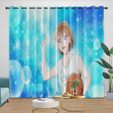 Blue Box Curtains Blackout Window Drapes Room Decoration