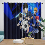 Blue Lock Curtains Blackout Window Drapes Room Decoration