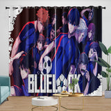 Blue Lock Curtains Blackout Window Drapes Room Decoration