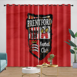 Brentford FC Curtains Blackout Window Drapes Room Decoration