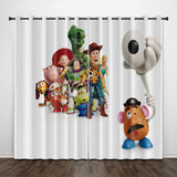 Cartoon Toy Story Curtains Pattern Blackout Window Drapes