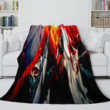 Chainsaw Man Blanket Flannel Fleece Pattern Throw Room Decoration