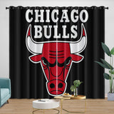 Chicago Bulls Curtains Blackout Window Drapes Room Decoration