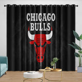 Chicago Bulls Curtains Blackout Window Drapes Room Decoration