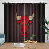 Chicago Bulls Curtains Blackout Window Drapes Room Decoration