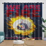 Chicago Fire Soccer Club Curtains Blackout Window Drapes Room Decoration