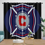 Chicago Fire Soccer Club Curtains Blackout Window Drapes Room Decoration