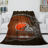 Cleveland Browns Blanket Flannel Fleece Throw Room Decoration