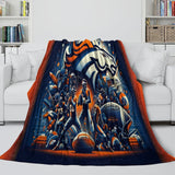 Denver Broncos Blanket Flannel Fleece Throw Room Decoration