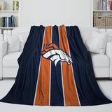 Denver Broncos Blanket Flannel Fleece Throw Room Decoration