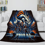 Denver Broncos Blanket Flannel Fleece Throw Room Decoration