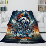 Denver Broncos Blanket Flannel Fleece Throw Room Decoration