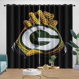 Green Bay Packers Curtains Blackout Window Drapes Room Decoration