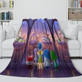 Insde Out Blanket Flannel Fleece Throw Room Decoration