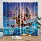 Moana 2 Curtains Blackout Window Drapes Room Decoration