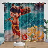 Movie Ne Zha 2 Curtains Blackout Window Drapes Room Decoration