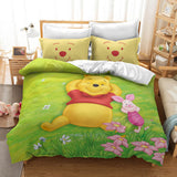 Cartoon Winnie the pooh Kids Bedding Set Duvet Cover Bed Sheets Sets - EBuycos