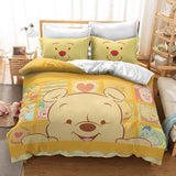 Cartoon Winnie the pooh Kids Bedding Set Duvet Cover Bed Sheets Sets - EBuycos