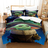 Cute Baby Yoda Cosplay Bedding Set Quilt Duvet Cover Bed Sheets Sets - EBuycos