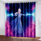 Frozen 2 Elsa Curtains Cosplay Blackout Window Drapes