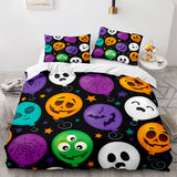 Halloween Pumpkin Cosplay Bedding Set Duvet Cover Comforter Bed Sheets - EBuycos