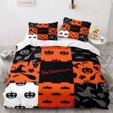 Halloween Pumpkin Cosplay Bedding Set Duvet Cover Comforter Bed Sheets - EBuycos