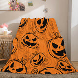 Halloween Pumpkin Flannel Fleece Throw Cosplay Blanket Comforter Sets - EBuycos