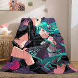 Hatsune Miku Cosplay Flannel Blanket Throw Comforter Bedding Sets - EBuycos