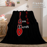 I LOVE You Bed Blanket Soft Flannel Blanket Comforter Bedding Sets - EBuycos