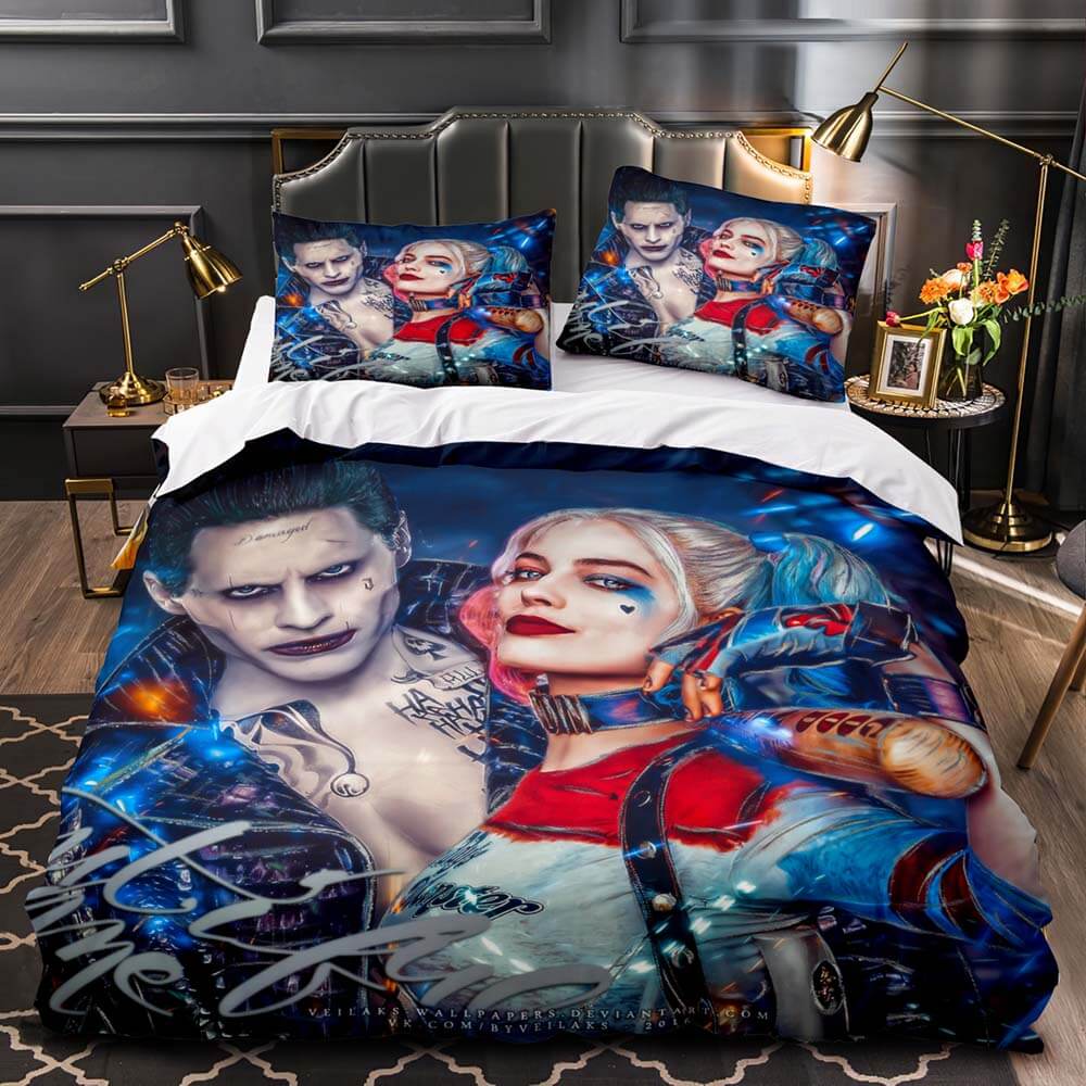 Joker Suicide Squad Harley Quinn Bedding Set Quilt Duvet Cover Sets ...