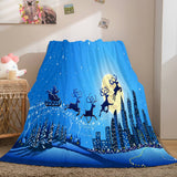 Merry Christmas Flannel Fleece Throw Cosplay Blanket Comforter Set - EBuycos