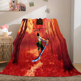 ONE PIECE Cosplay Flannel Fleece Throw Blanket Comforter Bedding Sets - EBuycos