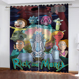 Rick and Morty Curtains Cosplay Blackout Window Treatments Drapes