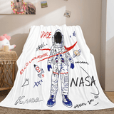 Space Astronaut Blanket Soft Flannel Blanket Comforter Bedding Sets - EBuycos