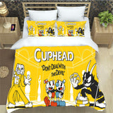 The Cuphead Show Bedding Set Pattern Quilt Cover Without Filler