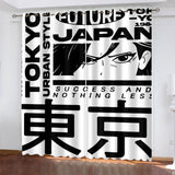 Tokyo Ghoul Curtains Pattern Blackout Window Drapes